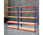 Giantz 2.4MX1.8M Garage Shelving Warehouse Rack Pallet Racking Storage Steel Orange&Blue