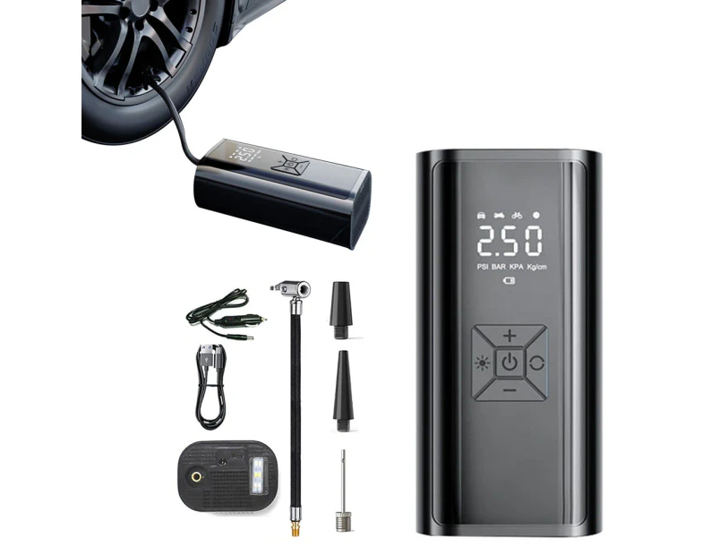 Portable Electric Air Pump Digital Display Air Compressor Rechargeable Wireless Tire Inflatable Pump