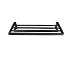 600mm Black Towel Shelf Double Bar Rack Rail Holder Wall Mount SS304