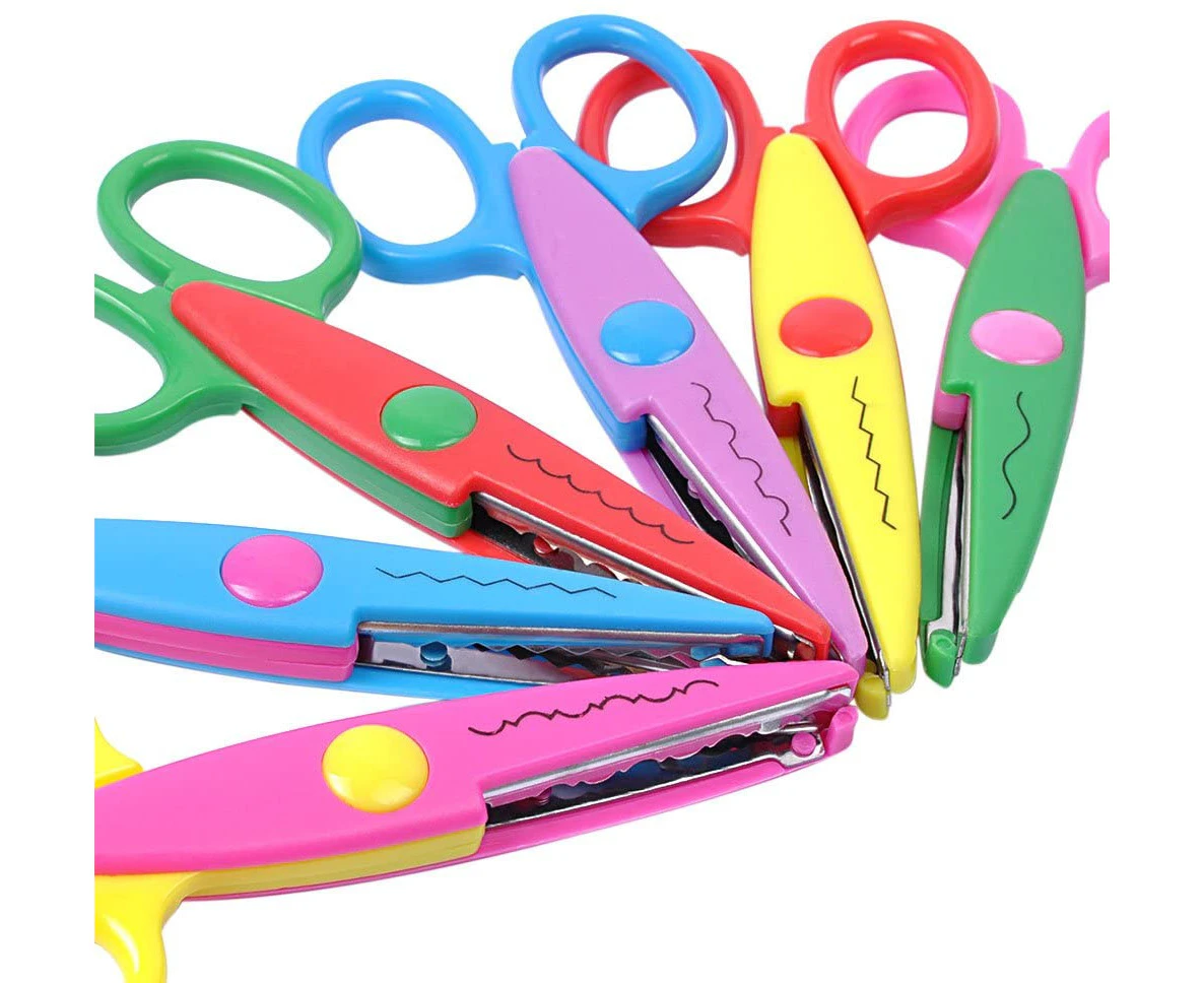 6 Colorful Decorative Paper Edge Scissor Set, Great for Teachers, Crafts, Scrapbooking, Kids Design