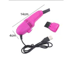 Handheld Vacuum Cleaner Car Portable High Power Strong Suction Wet and Dr - Rose Red