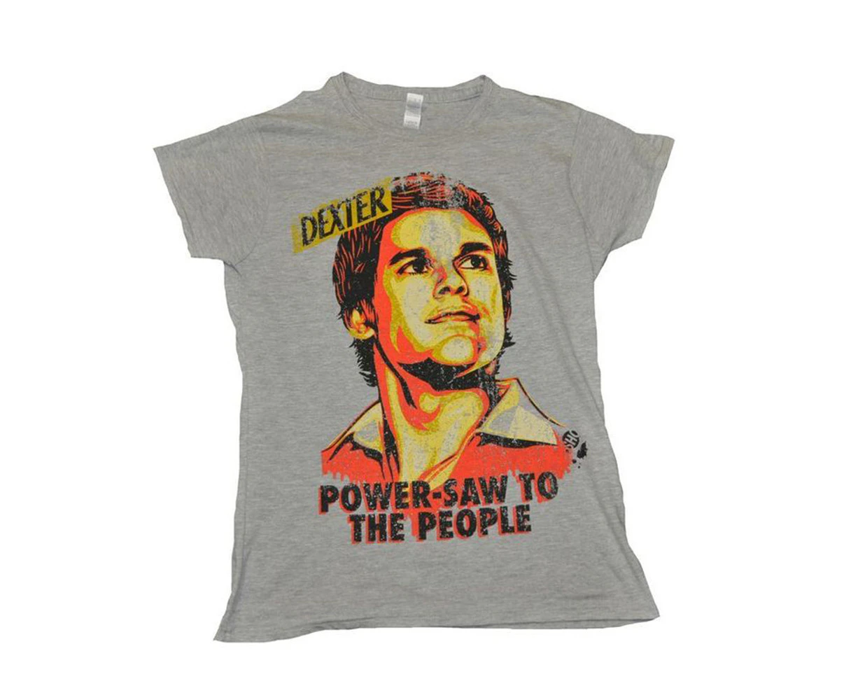 Dexter Power-Saw Grey Marle Female T-Shirt