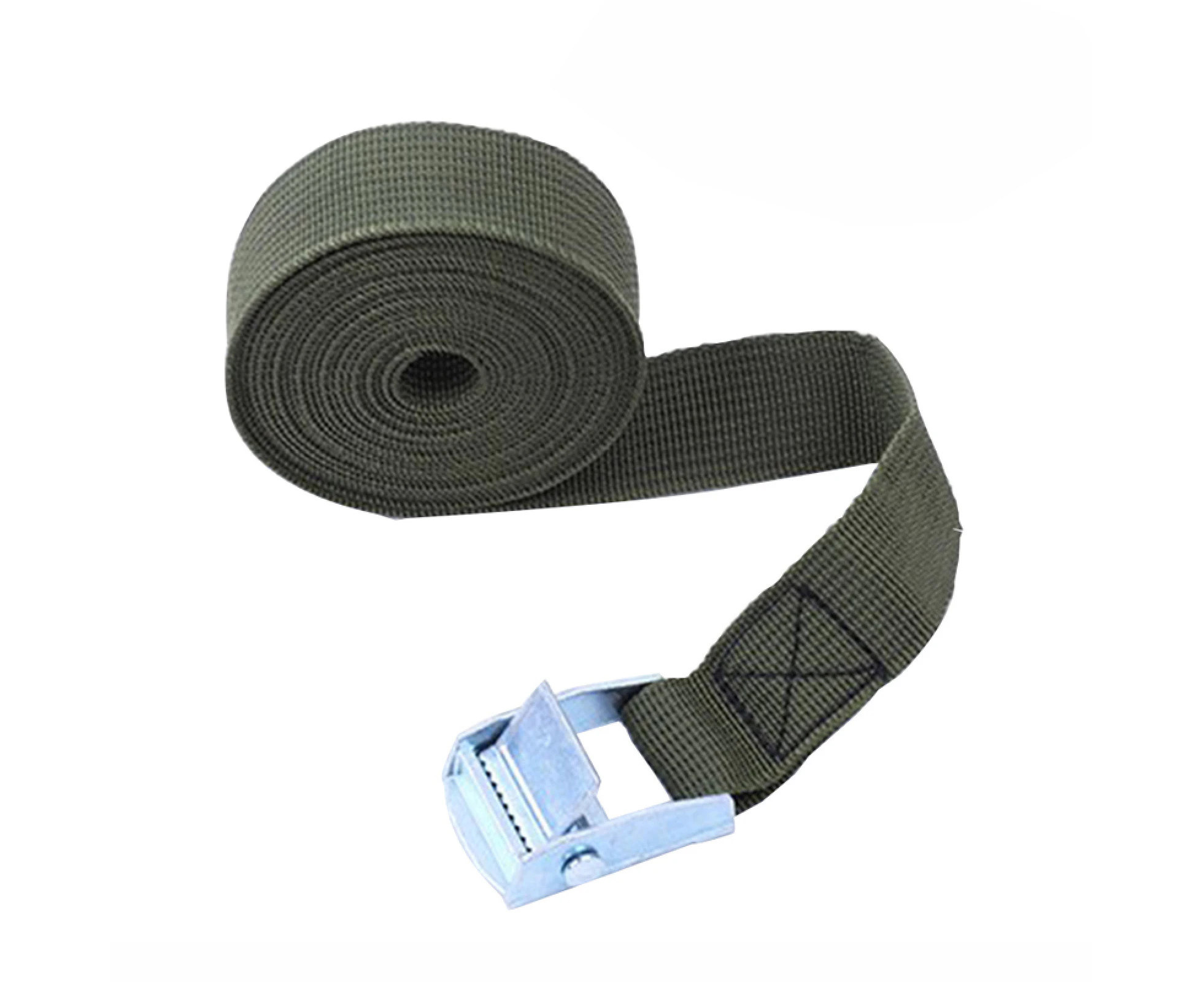 500CM Cargo Tie Down Long Enough Not Easy to Break Strong 250 Lbs Heavy Duty Ratchet Cargo Strap for Trailer-Army Green