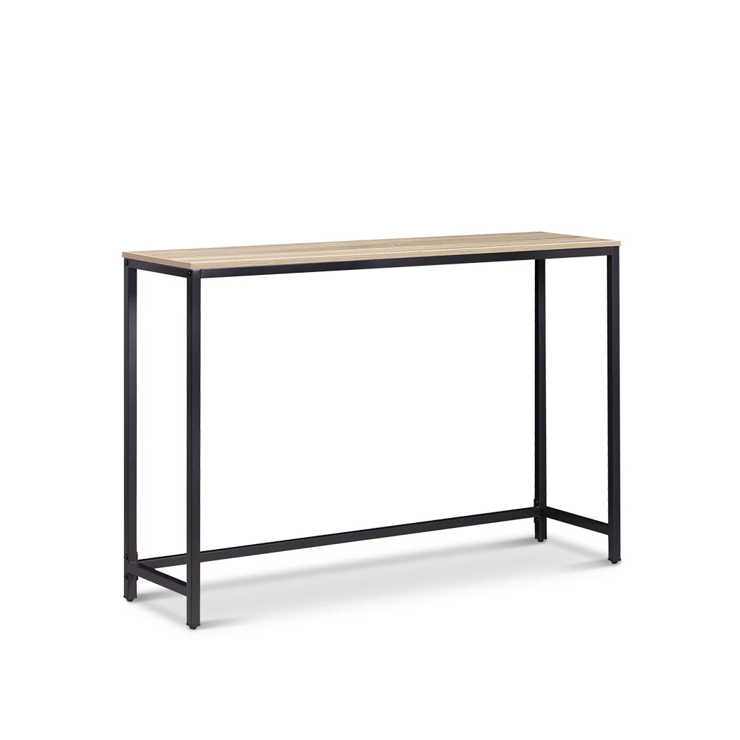 Industrial Console Table Hallway Entryway Narrow Entry Table Desk Oak