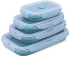 Set of 4 Collapsible Silicone Food Storage Container With BPA Free