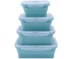 Set of 4 Collapsible Silicone Food Storage Container With BPA Free