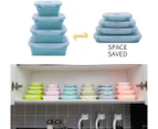 Set of 4 Collapsible Silicone Food Storage Container With BPA Free