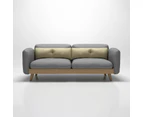 MIUZ 160cm Sofa Large Double 2-3 Seater Couch - Grey Fabric