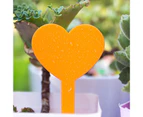 100Pcs Gardening Marks Multicolor Easily Cleand Heart-Shaped Plant Nursery Signs for Gardening-Orange