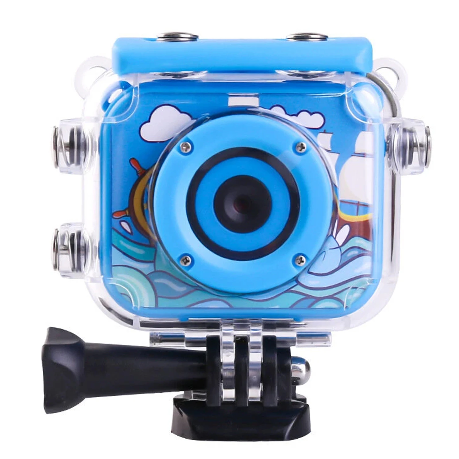 TODO 1080p FHD Kids Action Sports Camera 30M Waterproof 2" LCD Action Cam - Blue