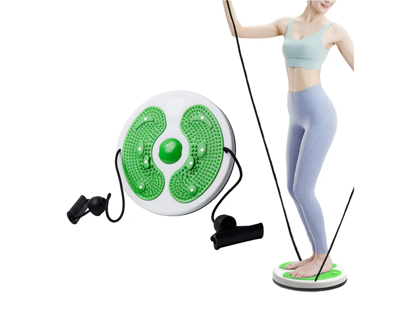 Twist Waist Board Magnetic Balance Board Foot Sole Massage Disc with Drawstrings Exercise Fitness Accessories Green