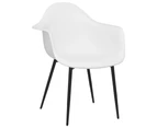 vidaXL Dining Chairs 4 pcs White PP