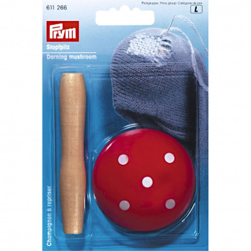 Darning Mushroom Natural Hardwood, Toadstool Design by Prym #611266