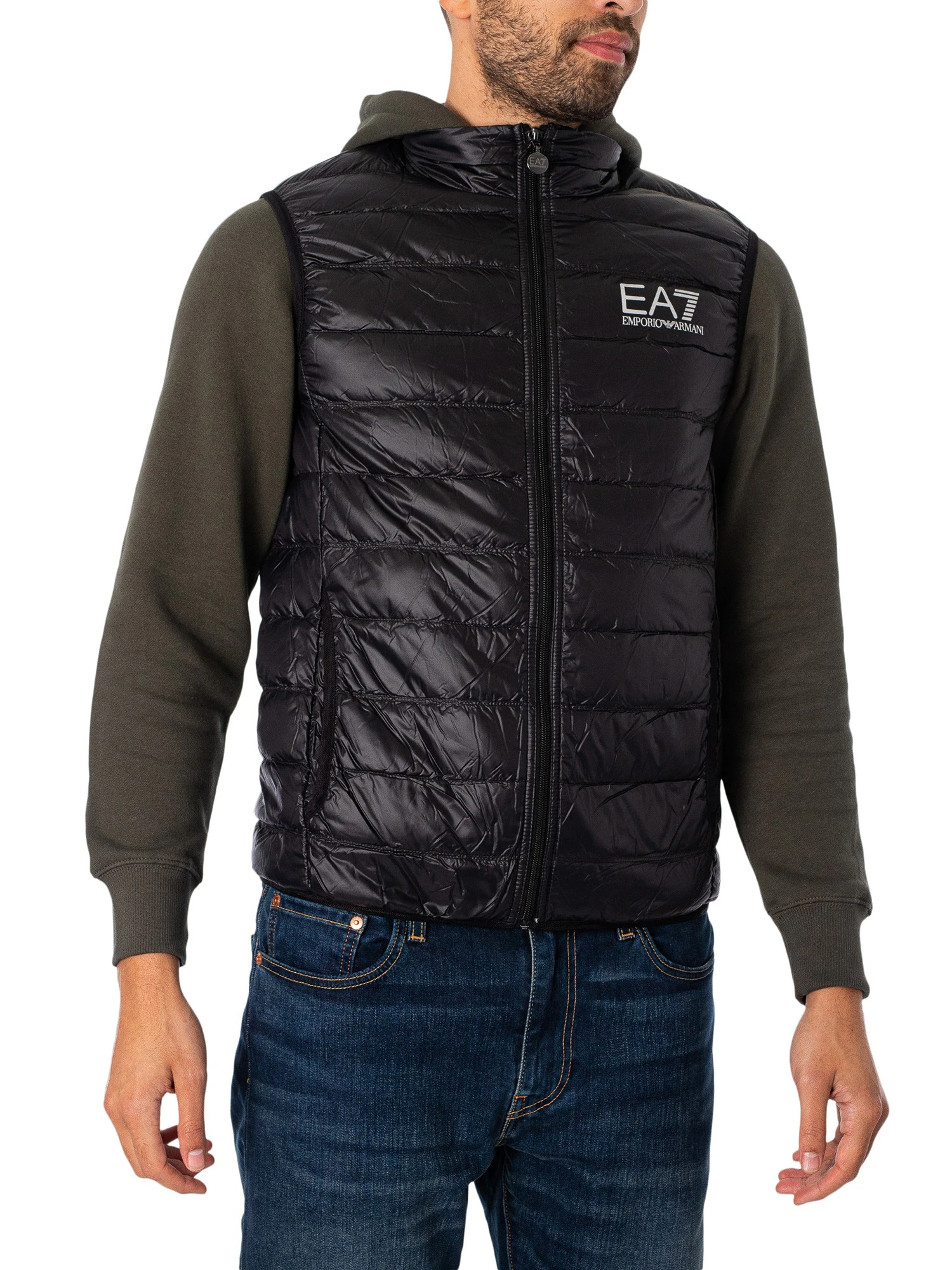 EA7 Men's Down Gilet - Black