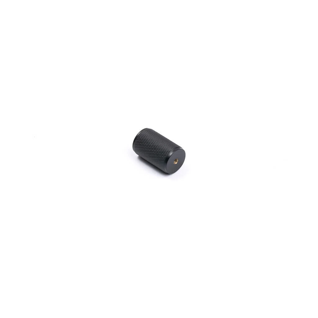 MANOVELLA Helena Knurled Cabinet Knob- 20mm - Matte Black