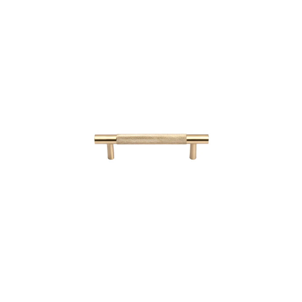 MANOVELLA Charmian Knurled Cabinet Drawer Handle - 130mm - Brushed Brass