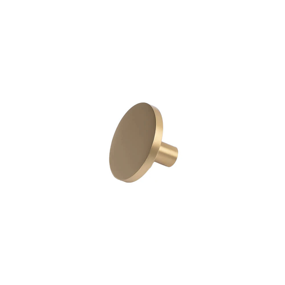 MANOVELLA Olivia Round Profile Cabinet Knob- 33mm - Brushed Brass