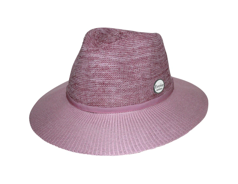 Evoke Ladies Aston Fedora Hat - Old Rose/Pink