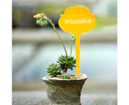 20Pcs Flower Shaped Decorative PP Gardening Label Tree Plant Markers Tag Stake-Yellow