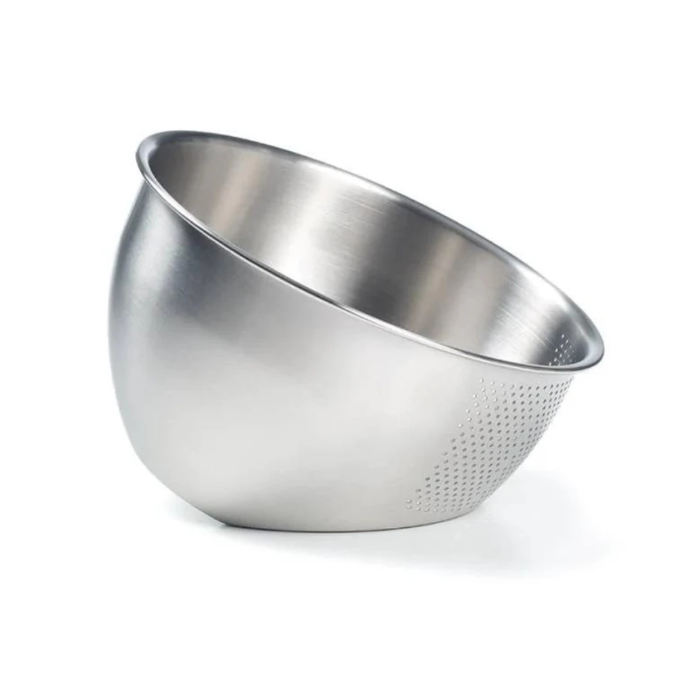 Inclined Bottom Stainless Steel Strainer Bowl