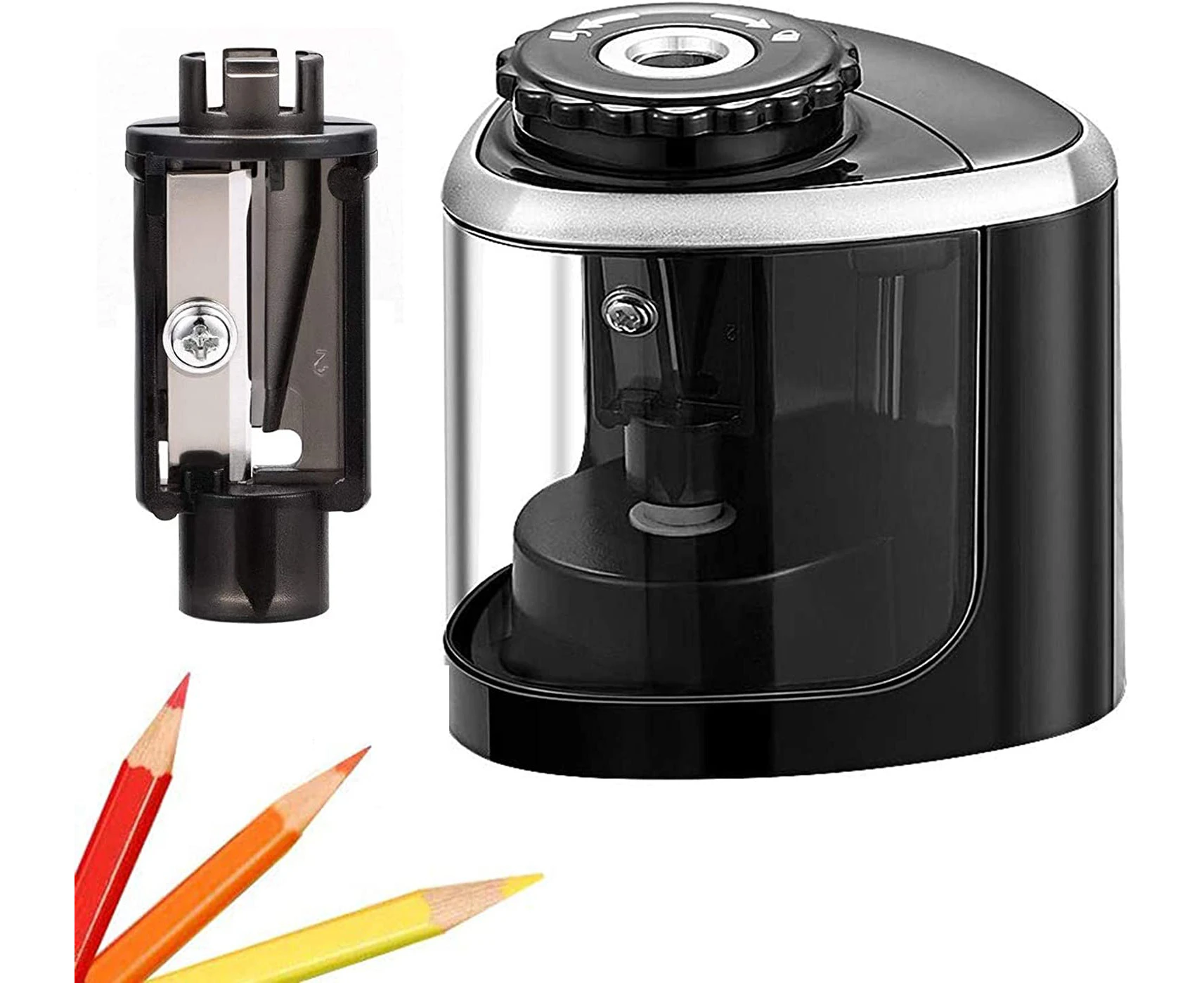 Pencil Sharpener Electric Pencil Sharpeners, Portable Pencil Sharpener Kids, Blade To Fast Sharpen, Suitable for Colored Pencils