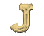 SuperShape Letter J White Gold Foil Balloon