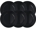 60 x REUSABLE BLACK DINNER PLATES Dishwasher Safe Reuse Recycle Party Decor BBQ Party Ware Reusable Food Large Plate 23cm