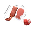 1 Set Bath Towel Multi-use Strong Friction Fiber Scrub Wash Massage Body Exfoliator Towel for Home-Brick Red - Brick Red