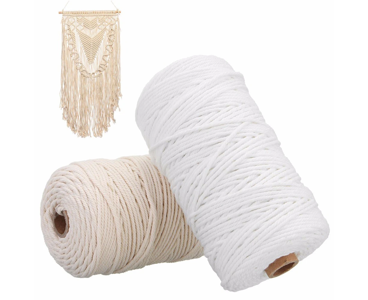 2mm Macrame Cotton Cords Natural Macrame Ropes Macrame Craft Cords