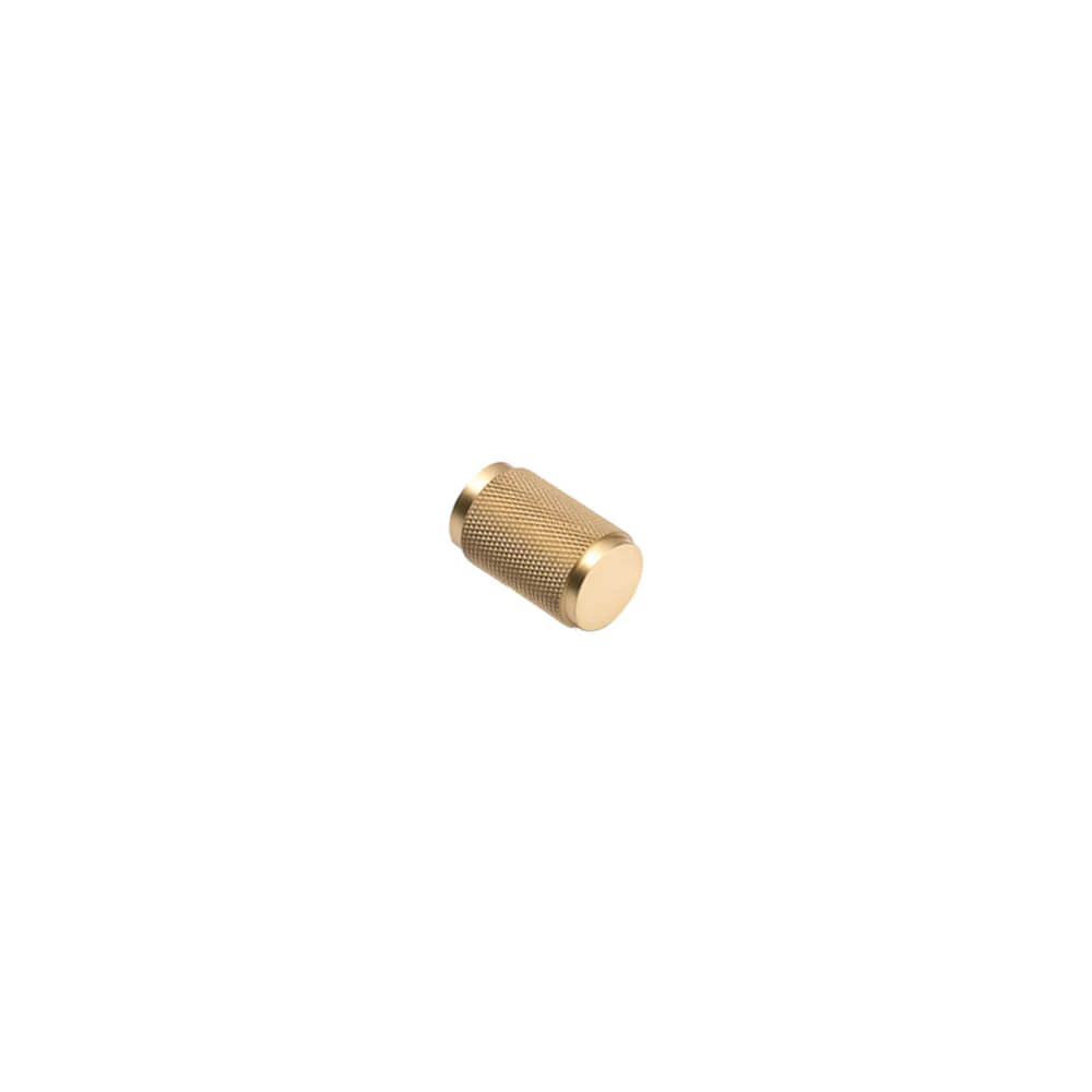 MANOVELLA Helena Knurled Cabinet Knob- 20mm - Brushed Brass