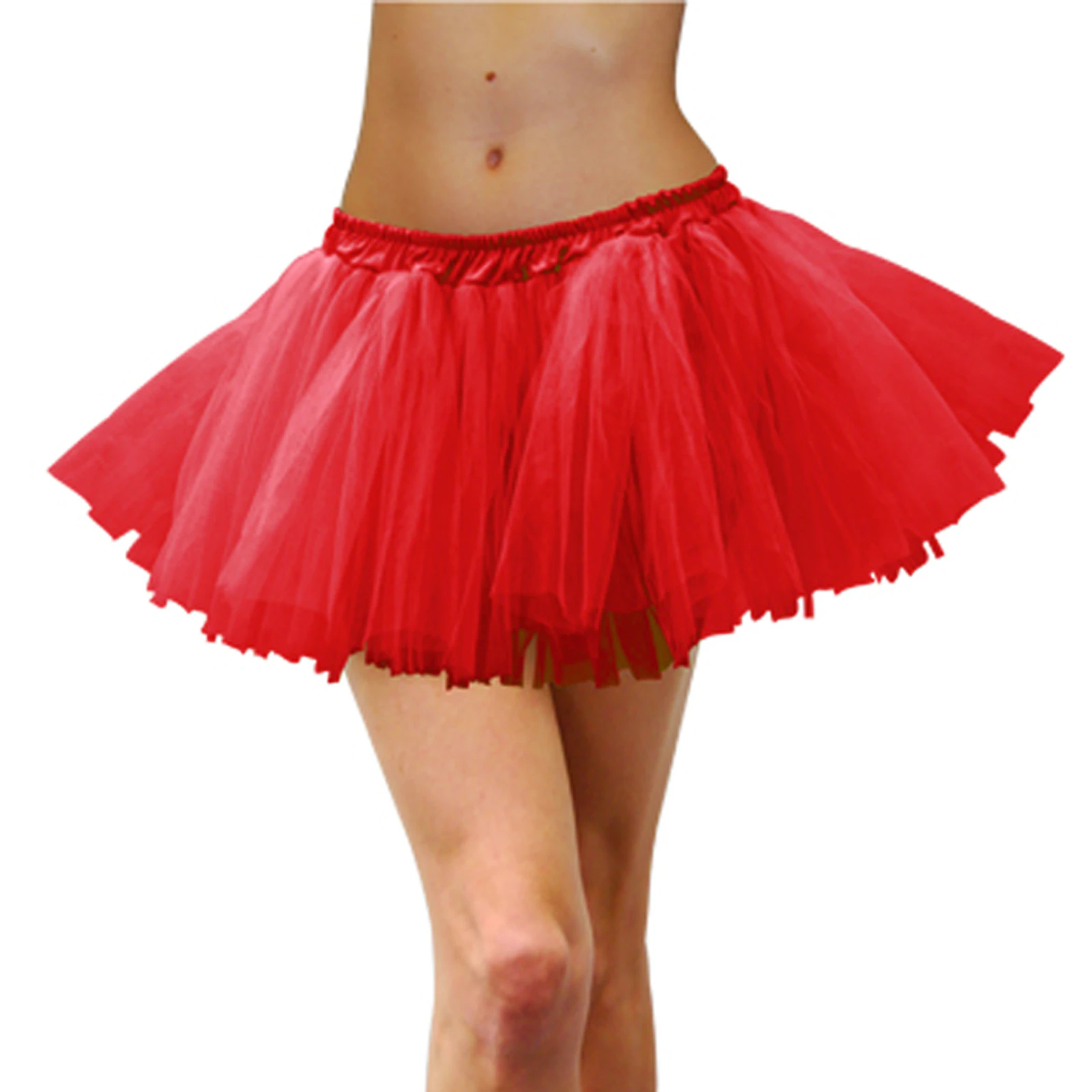 Red Tulle Tutu Skirt - Adult Standard/Plus