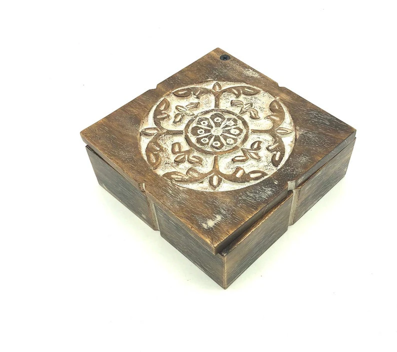 Master Piece Crafts Trinket Jewellery Box - Brown