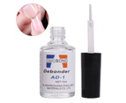 10ML Nail Remover Glue Wide Application Harmless with Brush Powerful Debonding Anti Gelling Agent for Fake Fingernails