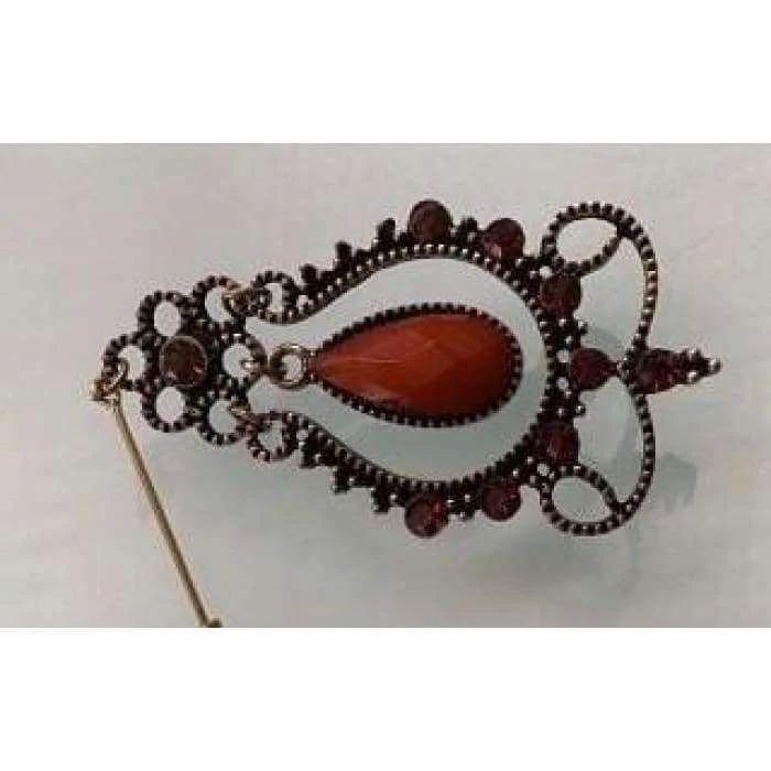 Vintage Hijab Pin - Brown