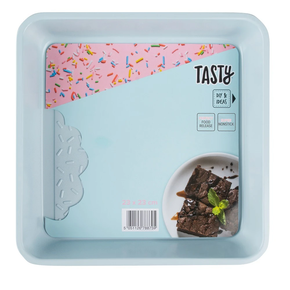 Tasty Non Stick Square Cake Tin 23cm