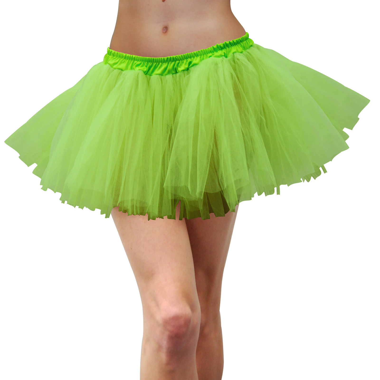 Neon Green Tulle Tutu Skirt - Adult Standard/Plus