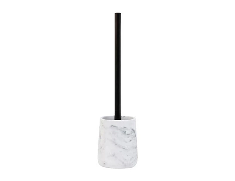 Home Expression 40x10cm Polyresin Toilet Cleaning Brush/Scrub w/ Holder Marble
