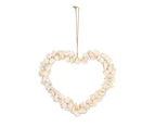 Maine & Crawford Lulu Shell 27cm Heart Decoration Hanging Display Large White