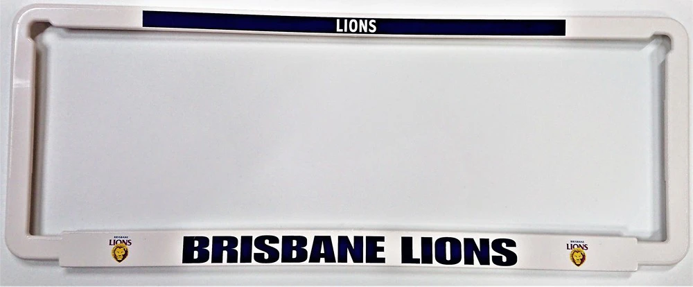 Brisbane Lions Car Number Plate Surrounds Set of 2