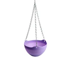 Flower Pot Hanging Chain Multifunctional Resin Multipurpose Eco-friendly Plant Holder Household Supplies-Purple