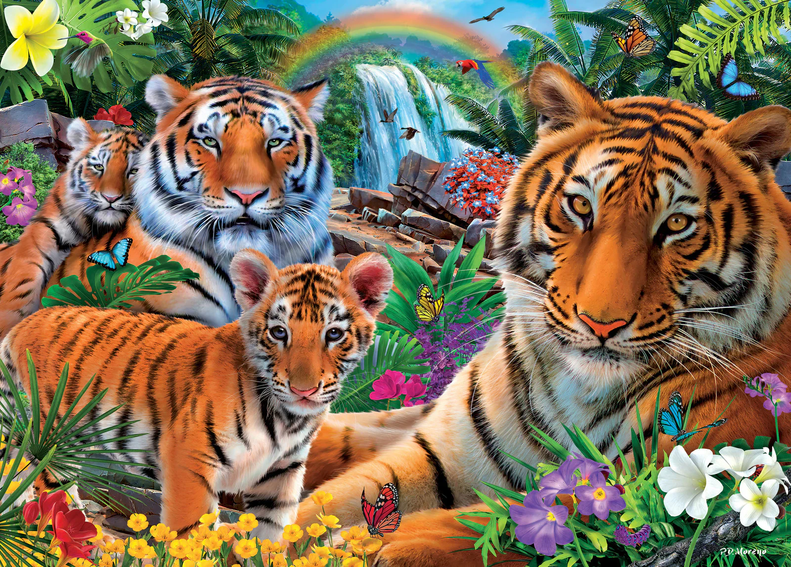 Holdson - Call of the Wild - Rainbow Tigers Puzzle 1000pc