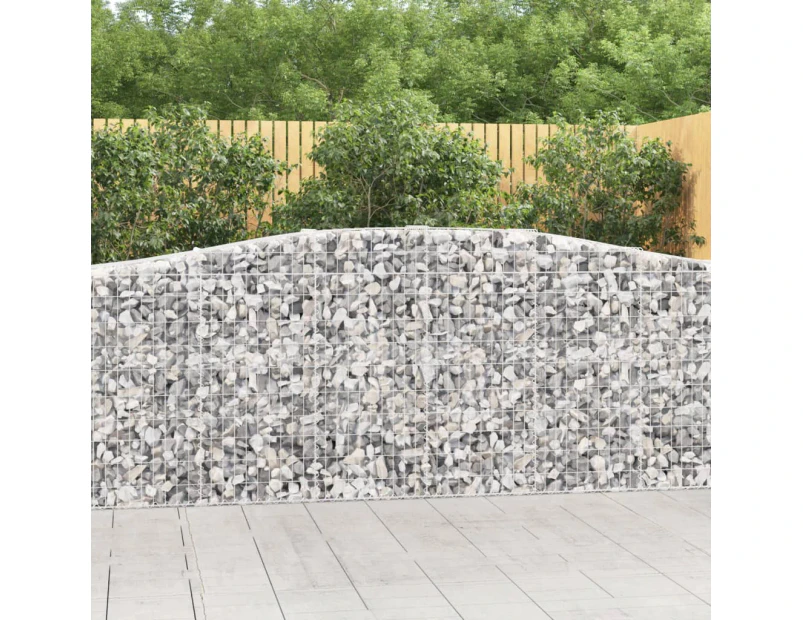 vidaXL Arched Gabion Baskets 10 pcs 400x50x100/120 cm Galvanised Iron