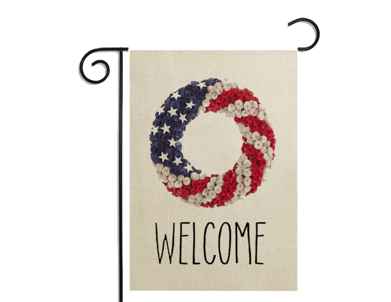 Garden Flag Patriotic 12x18 Double Sided Gnomes Holiday Fourth of July