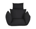 Hanging Egg Hammock Swing Chair Sofa Thick Cushion Seat Padded Headrest Pad - Black