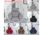 Hanging Egg Hammock Swing Chair Sofa Thick Cushion Seat Padded Headrest Pad - Black