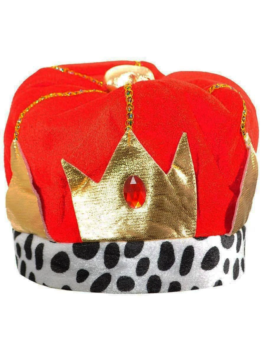 Plush Red and Gold Metallic Kid's King Costume Crown - Genuine Underwraps - New