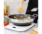 316 Stainless Steel 40cm Non-Stick Stir Fry Cooking Kitchen Wok Pan Honeycomb Double Sided