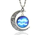 4Pcs European And American Fashion Starry Sky Moon Gem Aquarius Constellation Necklace