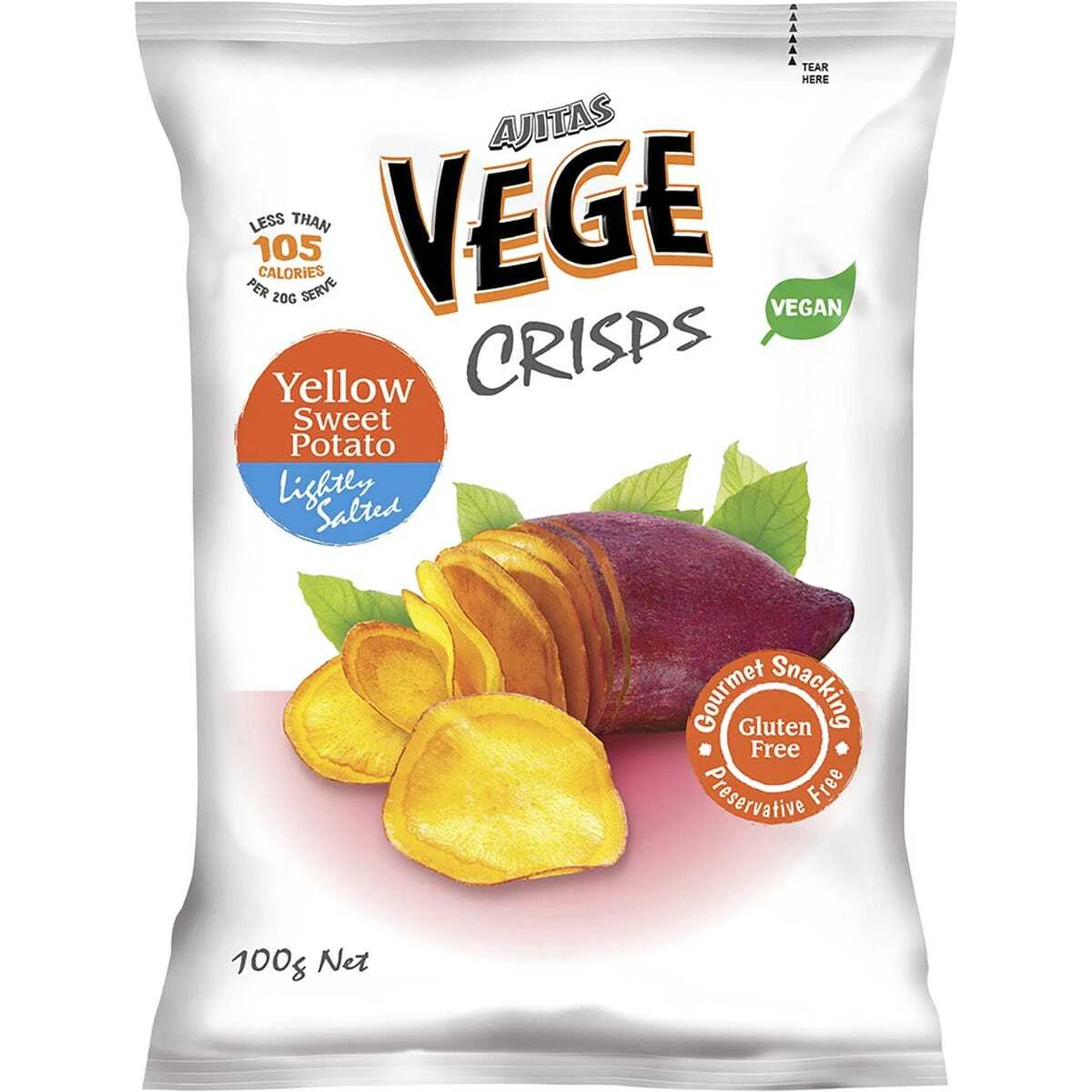 Yellow Sweet Potato Deli Crisps (6x100g)