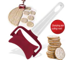 Portable Handheld Rolling Dough Cutter Cookie Biscuit Dumpling Wrappers Maker-Red